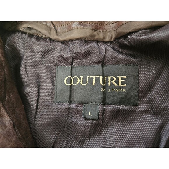 Vintage Genuine Leather Jacket Couture By J. Park Size Large, Classic Fit, Old! - Picture 10 of 14